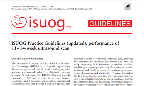 Updated ISUOG Practice Guidelines: Performance Of 11-14- Week ...